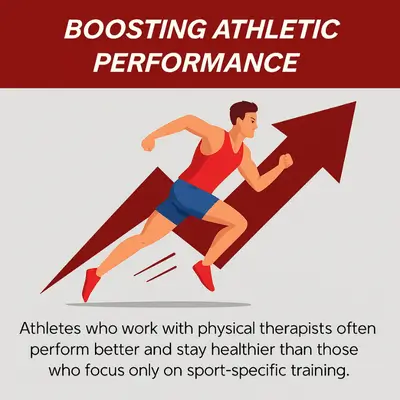 Illustration of a runner emphasizes the benefits of physical therapy for athletes in improving performance